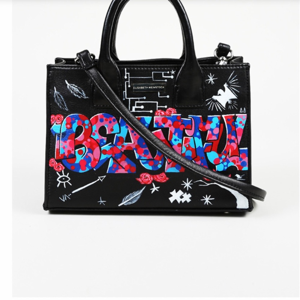 Elisabeth Weinstock Hand Painted Leather Satchel - Picture 2 of 16